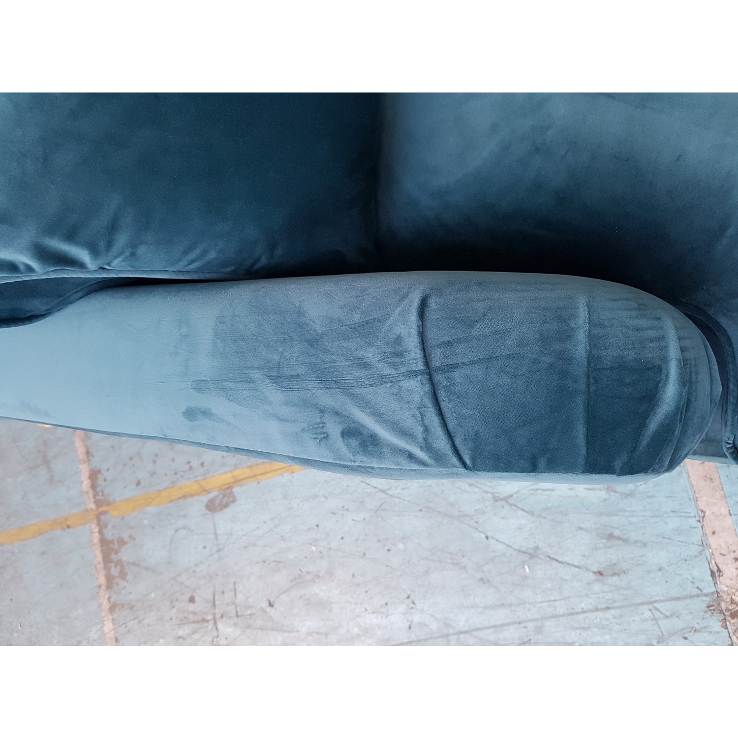 GRADE A2 Teal Blue Velvet Loveseat Payton Furniture123