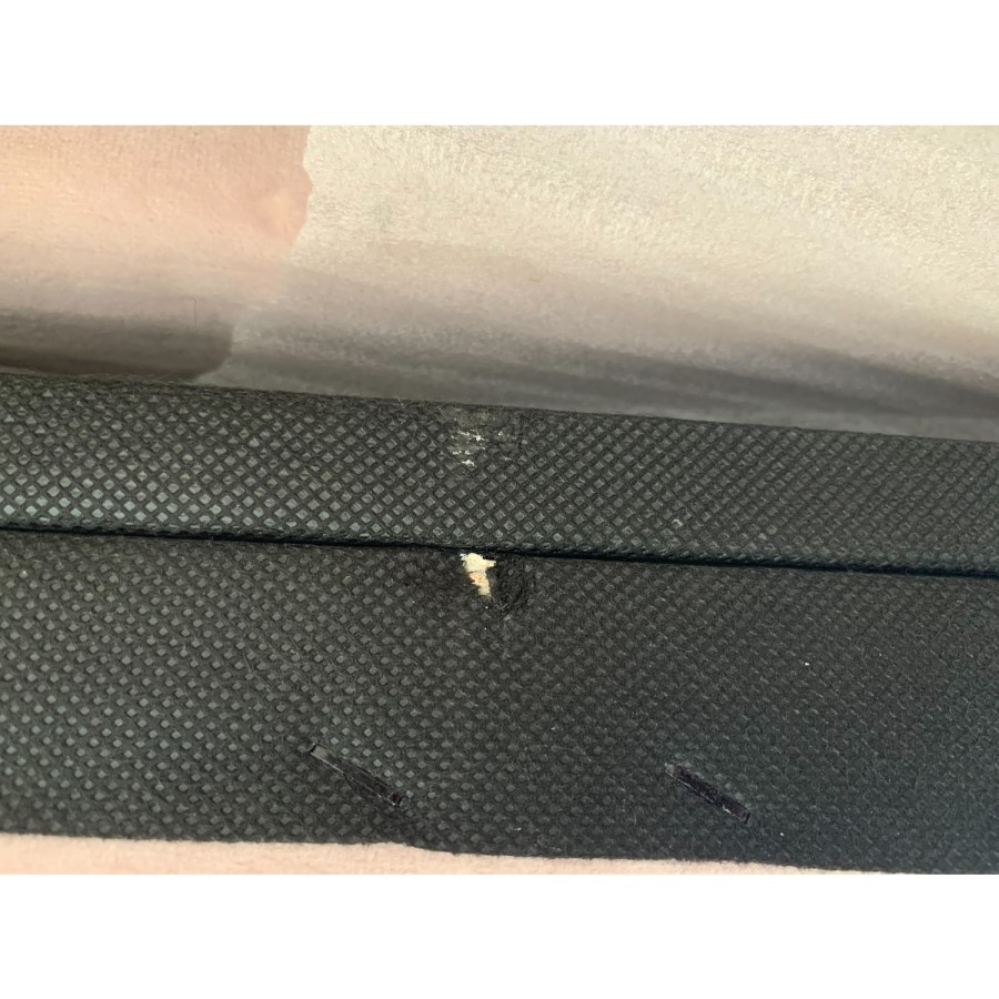 GRADE A2 - Safina Diamante Wing Back Small Double Ottoman Bed in Light Pink Velvet