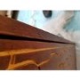 GRADE A2 - Tall Solid Wood Drinks Cabinet with Wine Glass Rack - Dejan