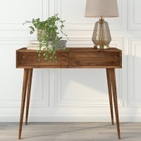 Walnut Console Table with Drawers - Briana Walnut Console Table with Drawers - Briana