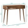 Compact Walnut Office Desk with 2 Drawers - Briana