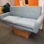 GRADE A2 - Light Blue Fabric Sofa - 3 Seater - Monza 