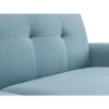 Light Blue 3 Seater Woven Fabric Sofa - Monza
