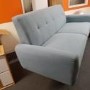 GRADE A2 - Light Blue Fabric Sofa - 3 Seater - Monza 