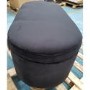 GRADE A2 - Large Black Velvet Footstool with Ottoman Storage - Monroe