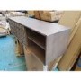 GRADE A2 - Grey Mango Wood TV Unit with Storage Shelves - Alice