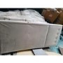 GRADE A2 - Single Sofa Bed in Silver Grey Velvet with Bolster Cushion - Eleni