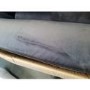 GRADE A2 - Right Hand Facing Corner Sofa Bed in Grey Velvet - Seats 3 - Sutton