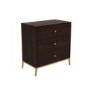 Mango Wood Chevron Chest of 3 Drawers with Legs  - Jude 