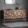 Tate Solid Wood Sideboard with Brass Inlay Finish - Caspian House