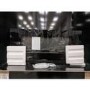 GRADE A3 - Black Wall Mounted or Recessed Electric Fire with Log and Crystal Fuel Bed - Amberglo