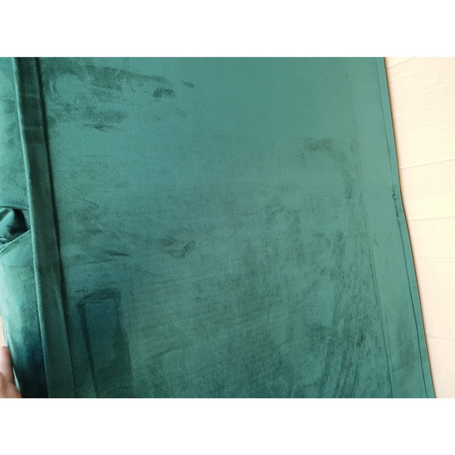 GRADE A2 Single Sofa Bed in Dark Green Velvet with Bolster Cushion Eleni Furniture123