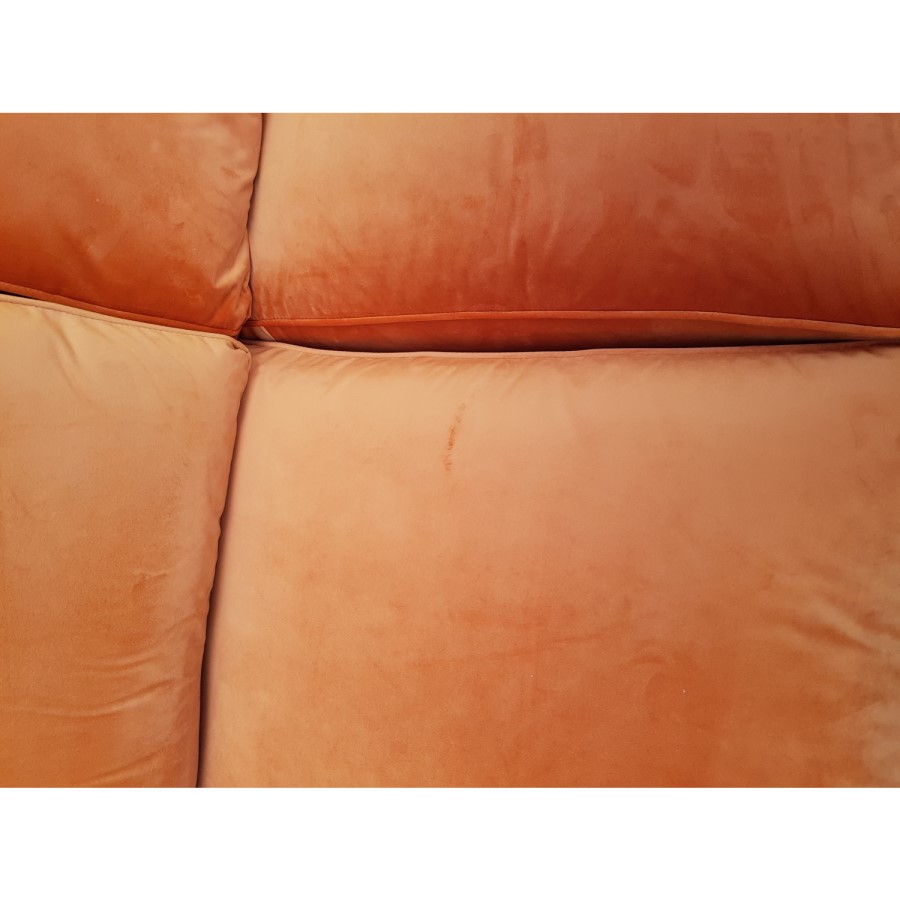 GRADE A2 - Opulence Orange Velvet 2 Seater Sofa - Payton
