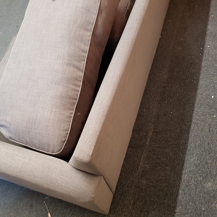 GRADE A2 - Grey 3 Seater Sofa in Woven Fabric - Payton