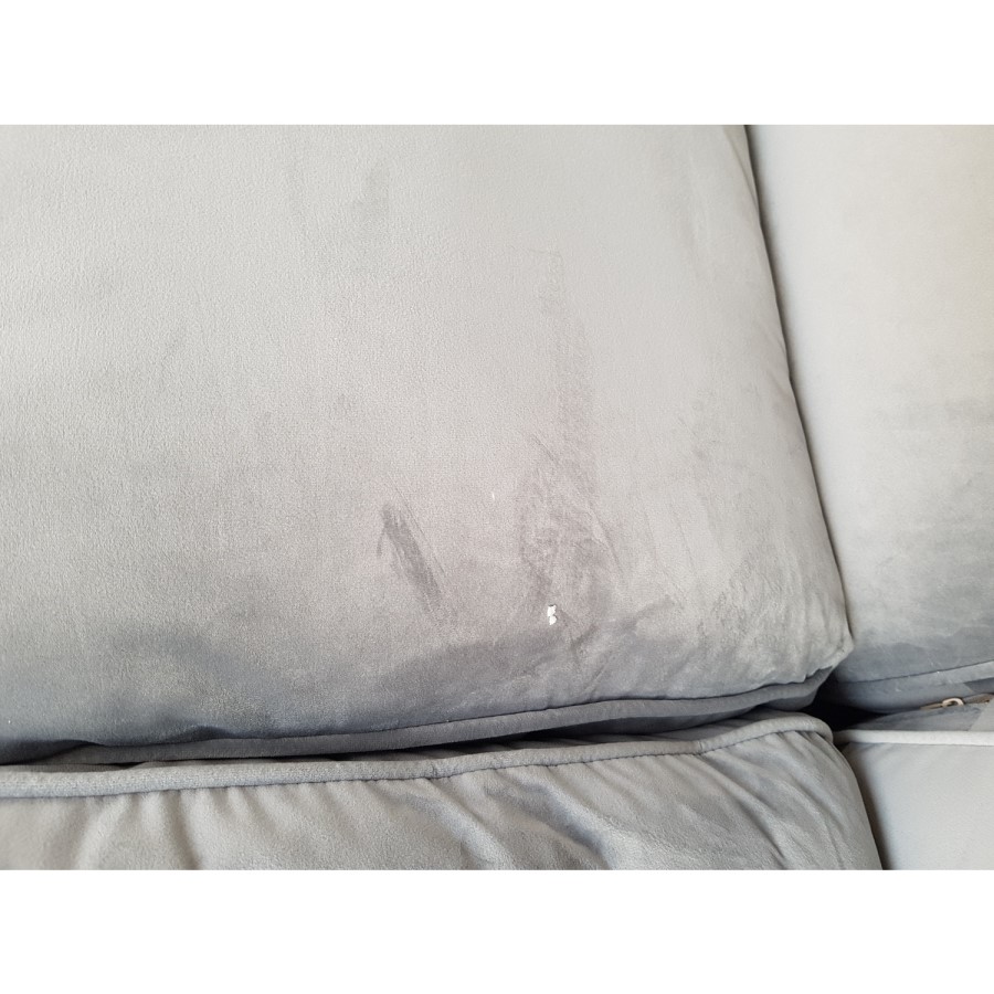 GRADE A2 - Payton Silver Grey Velvet 2 Seater Sofa