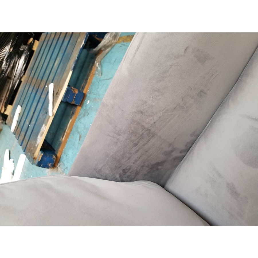 GRADE A2 - Payton Silver Grey Velvet 2 Seater Sofa