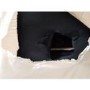GRADE A2 - Right Hand Facing Dark Green Velvet Corner Sofa with Bolster Cushions - Seats 3 - Idris