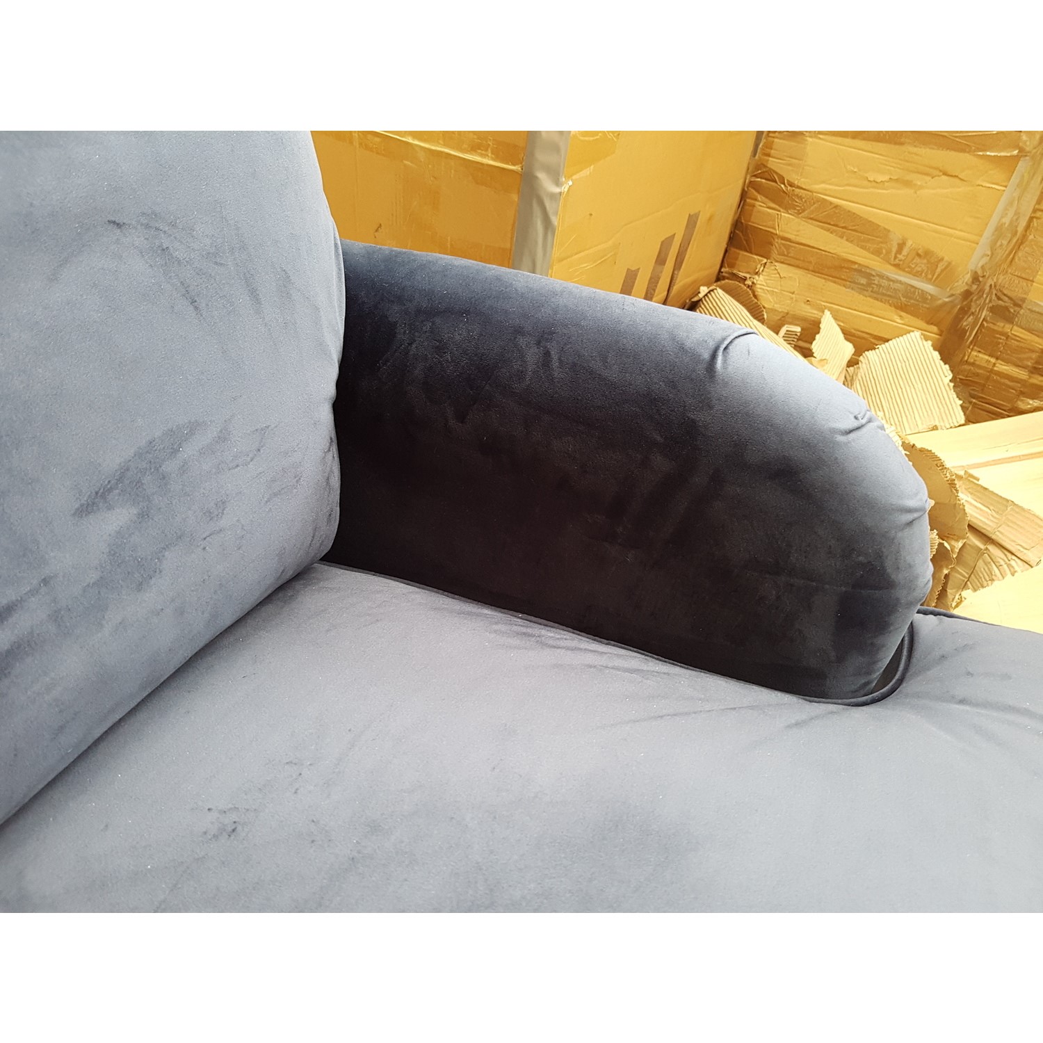 GRADE A2 Navy Blue Velvet Loveseat Payton Furniture123