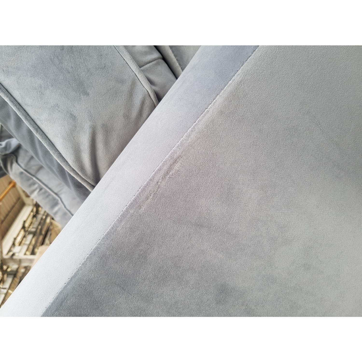 GRADE A2 Silver Grey Velvet Loveseat Payton Furniture123