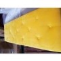 GRADE A2 - Yellow Velvet Ottoman Storage Bench with Button Detail - Safina