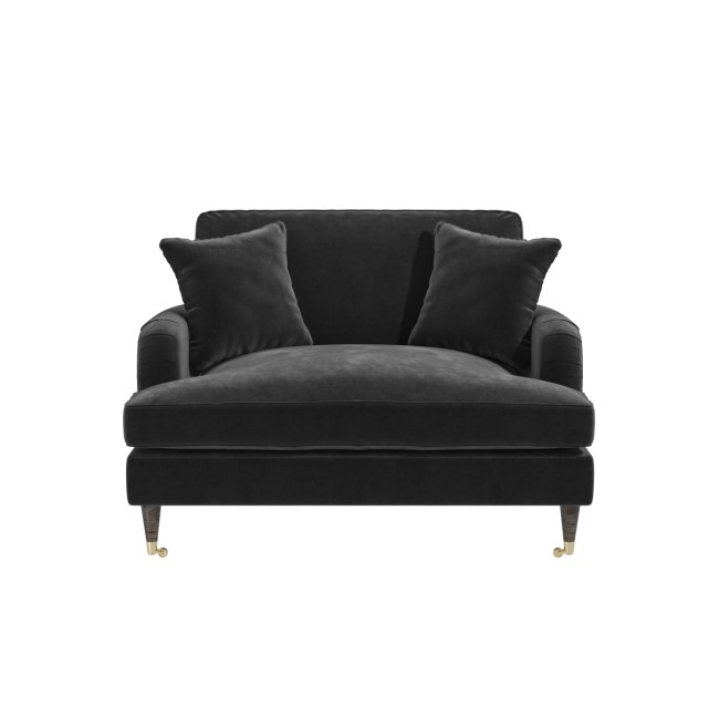 ALMOST PERFECT - Charcoal Velvet Loveseat - Payton