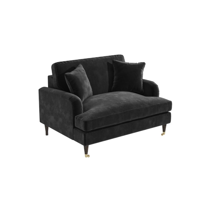 ALMOST PERFECT - Charcoal Velvet Loveseat - Payton