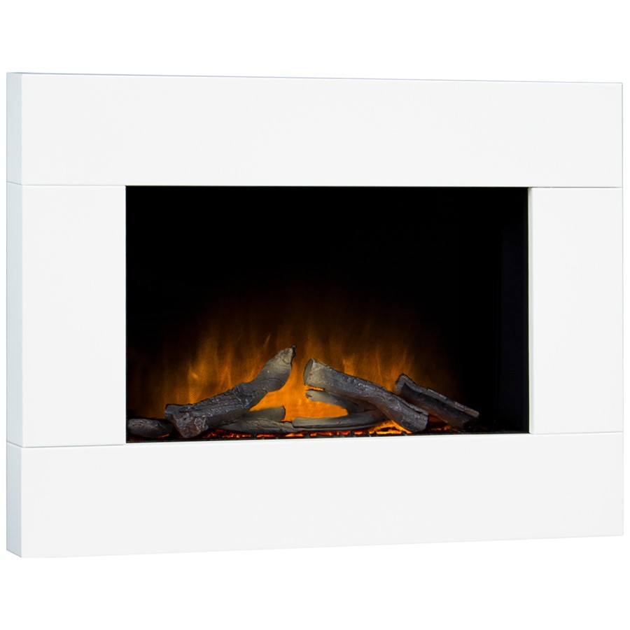 Adam Electric Wall Mounted Fire in Pure White - Carina Range