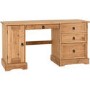 Pine Desk with Storage - Corona - Seconique