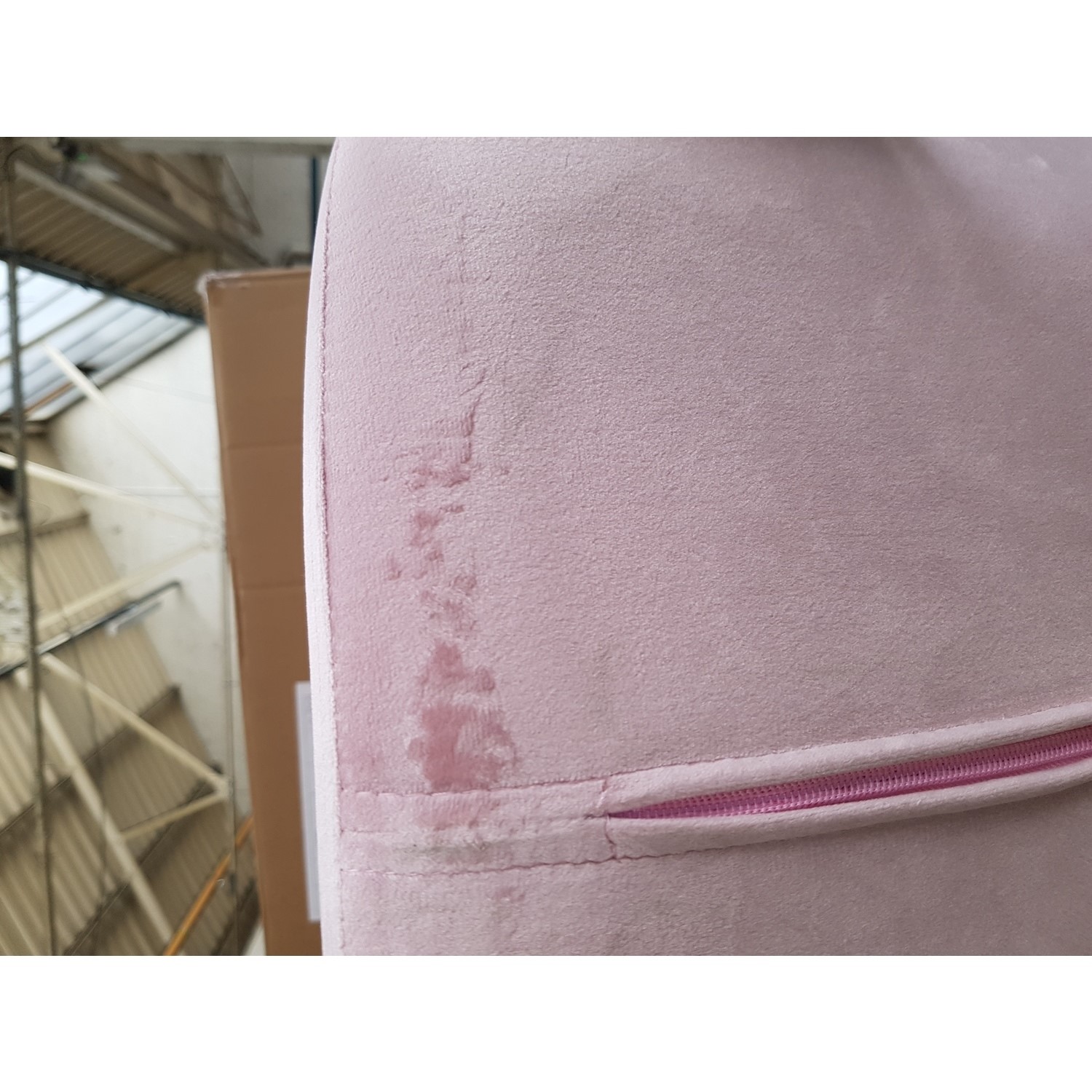 GRADE A2 Pink Velvet Office Swivel Chair with Button Back Marley