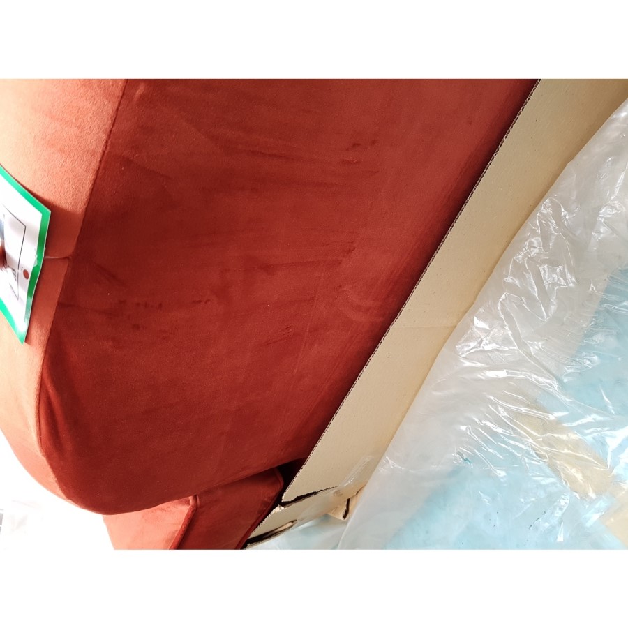 GRADE A2 - Burnt Orange Velvet Armchair - Payton