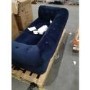 GRADE A2 - 3 Seater Pull Out Chesterfield Sofa Bed in Navy Blue Velvet - Bronte