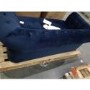 GRADE A2 - 3 Seater Pull Out Chesterfield Sofa Bed in Navy Blue Velvet - Bronte