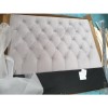 GRADE A2 - Safina Double Buttoned Wing Back Ottoman Bed in Grey Velvet