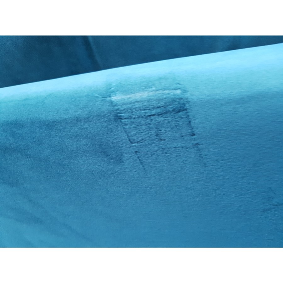 GRADE A2 - Teal Blue Velvet Loveseat - Payton
