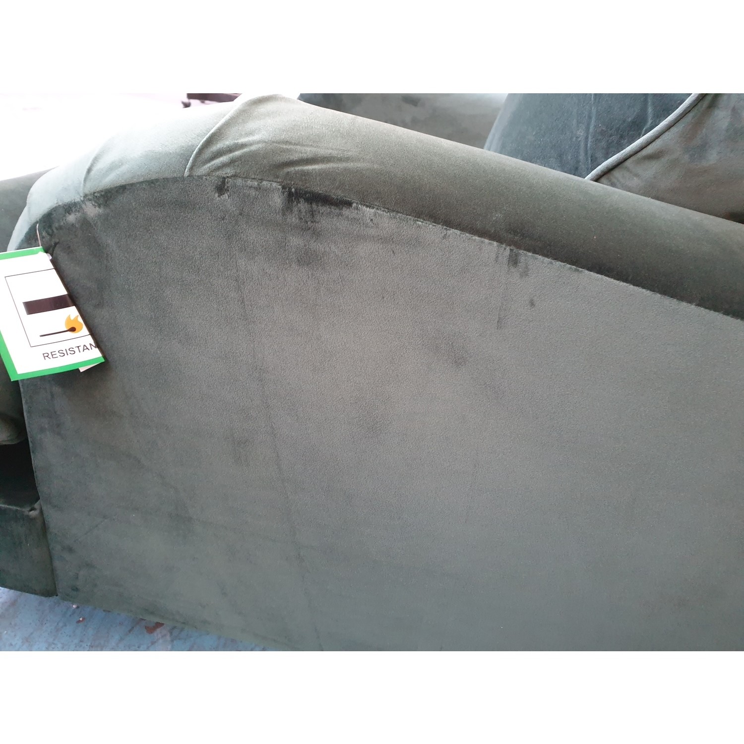 GRADE A2 Silver Grey Velvet Loveseat Payton Furniture123