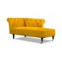 GRADE A2 - Christiana Mustard Yellow Velvet Chaise Longue Chair - Right Hand Facing