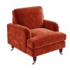 GRADE A1 - Sunset Orange Velvet Armchair - Payton