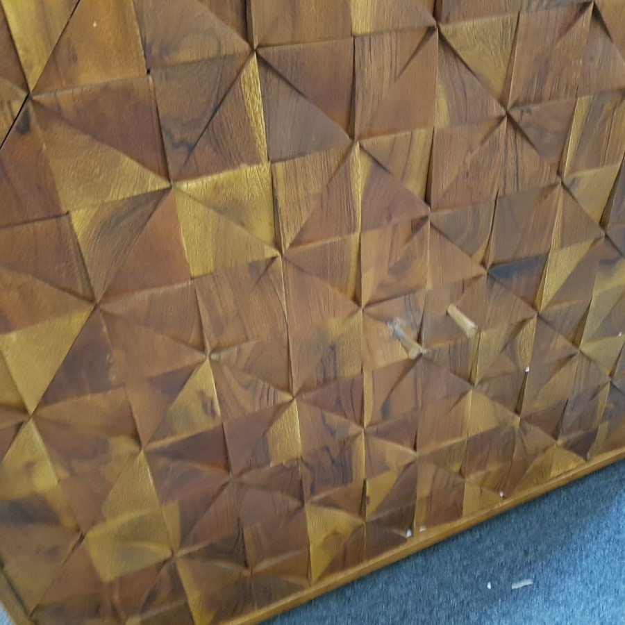 GRADE A2 - Small Sideboard in Dark Wood with 2 Doors - Freya