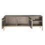 GRADE A2 - Grey Mango Wood TV Unit with Storage Shelves - TV's up to 55" - Alice