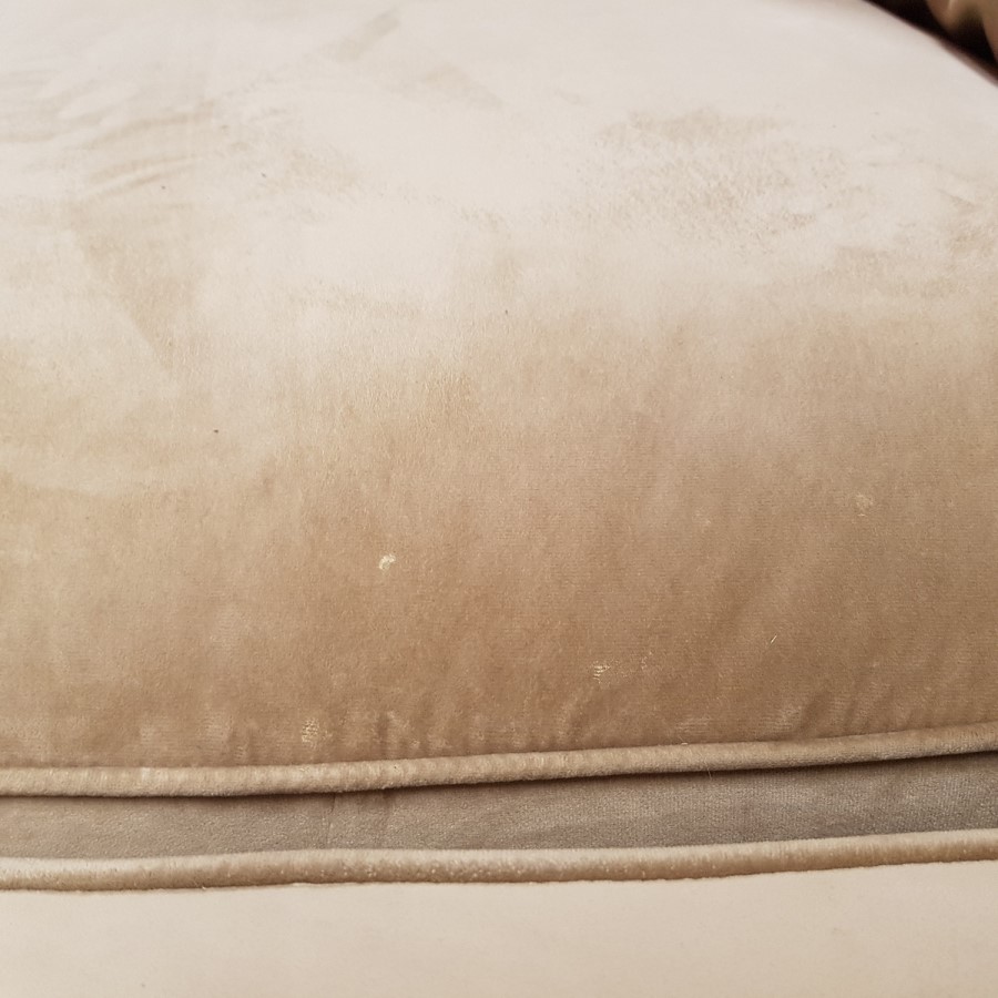 GRADE A2 - Payton Beige Velvet 3 Seater Sofa
