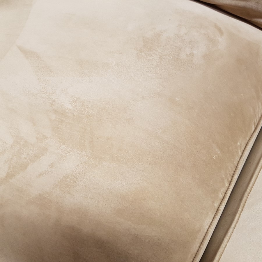 GRADE A2 - Payton Beige Velvet 3 Seater Sofa
