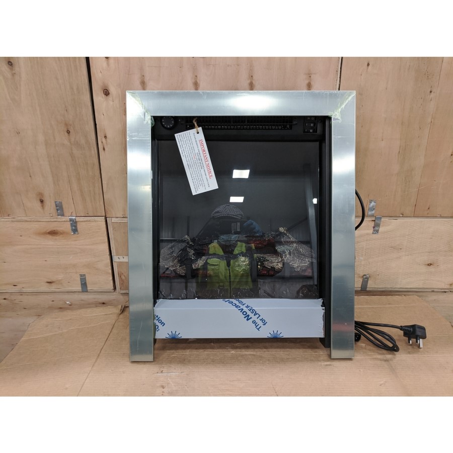 GRADE A2 - BeModern Athena 16" Electric Inset Fire in Chrome