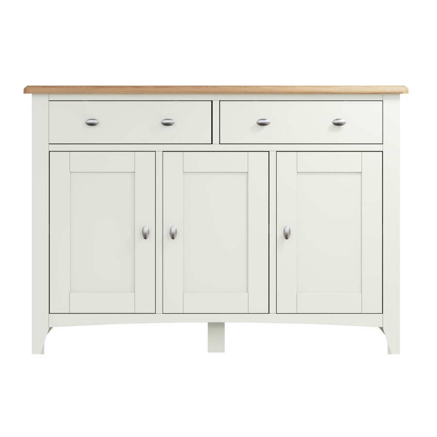 Bourton 3 Door Sideboard in Cream and Light Oak