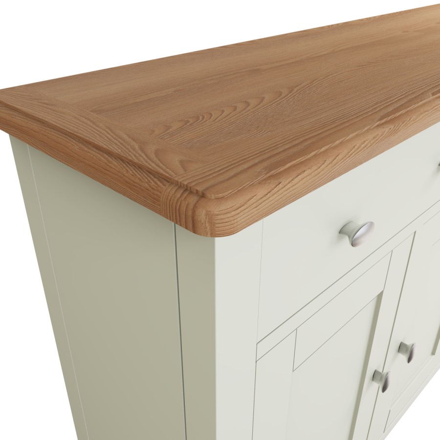 Bourton 3 Door Sideboard in Cream and Light Oak