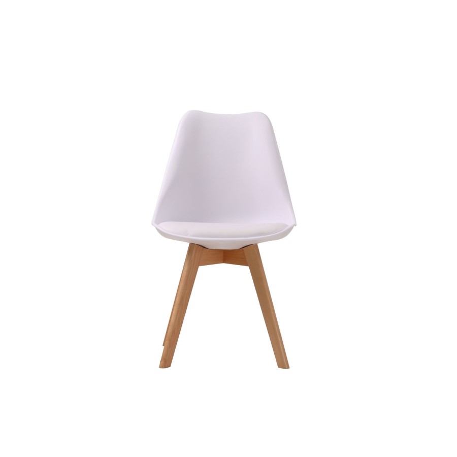 Set of 2 White Dining Chairs - Louvre