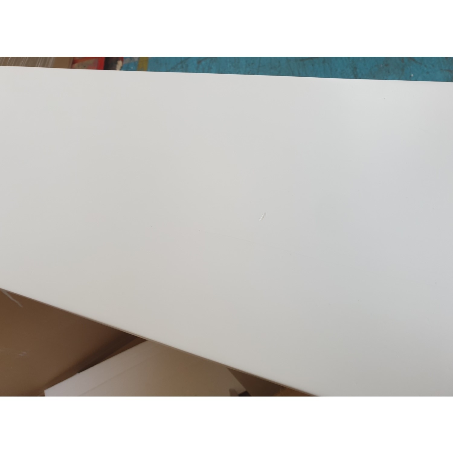 GRADE A2 Narrow Console Table with Drawers in White Elms Furniture123