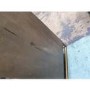 GRADE A2 - Zhara 3 Drawer Chest of Drawers in Grey with Gold Painted Wooden Trim
