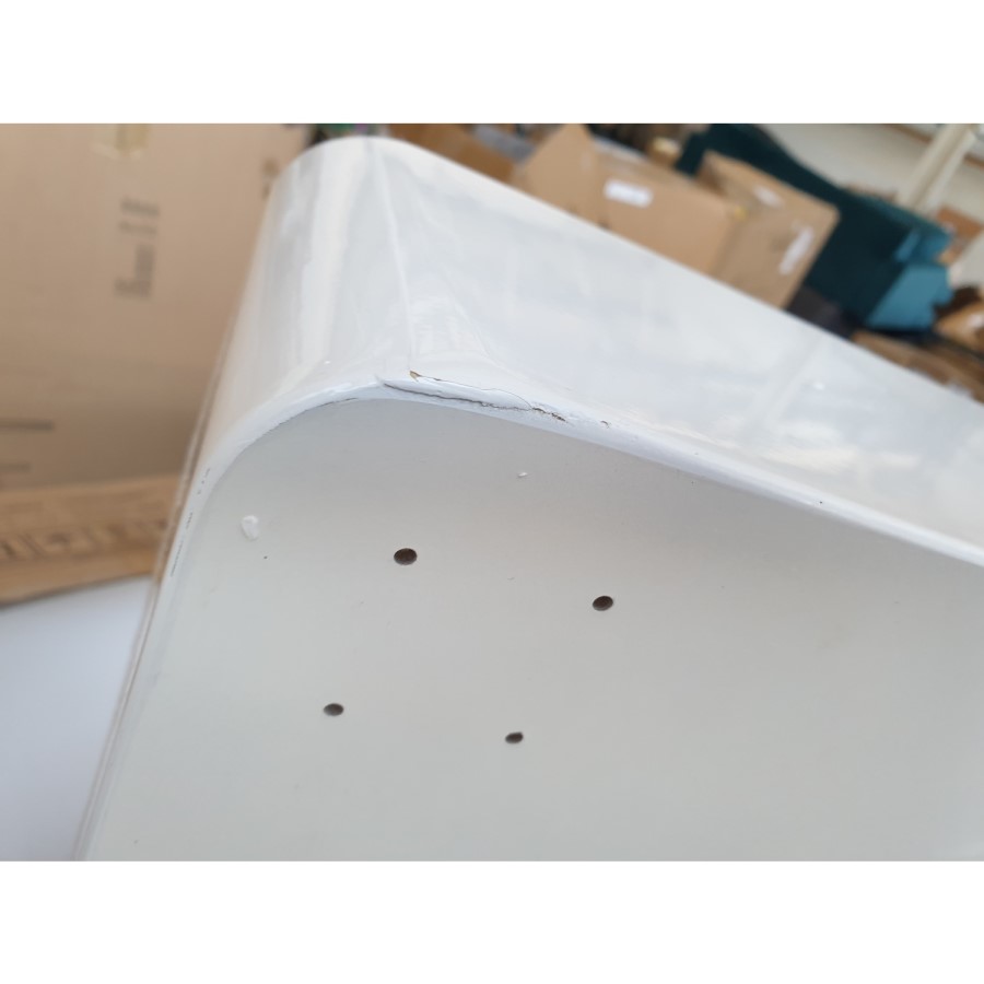 GRADE A2 - White Gloss Coffee Table with LED Lights - Tiffany