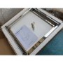 GRADE A2 - Square White Marble Effect Side Table with Chrome Legs - Demi