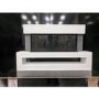 GRADE A2 - White Wall Mounted Electric Fireplace with LED Light Storage Shelf - Amberglo